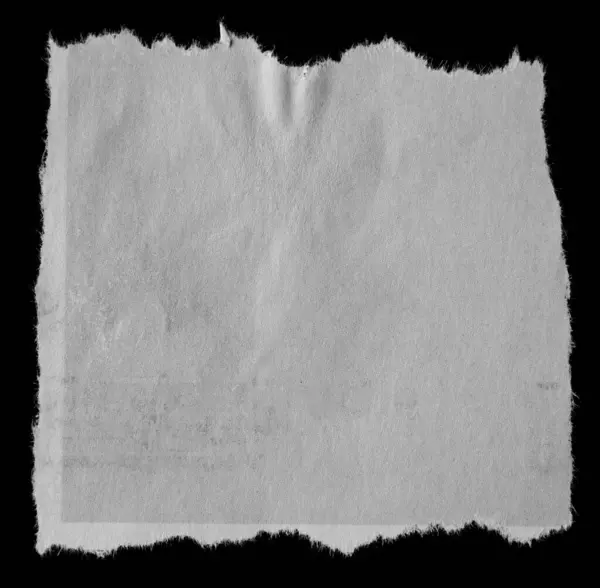 Egy Darab Szakadt Papír Feketén Stock Kép
