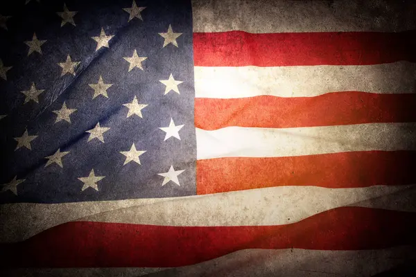 Lähikuva Grunge Amerikan Lippu kuvapankkikuva