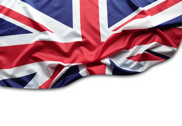 Union Jack Flag White Background Stock Picture