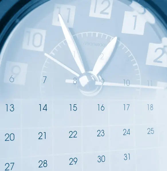 Cara Del Reloj Calendario Compuesto Imágenes De Stock Sin Royalties Gratis