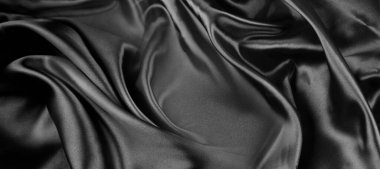 Dalgalanan gri ipek kumaşın yakınlaştırılması