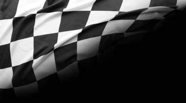 Siyah üzerine kareli yarış bayrağı