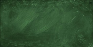 Yeşil karatahta arkaplanındaki tebeşir temizlendi