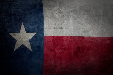 Grunge Texas bayrağına yakın plan 