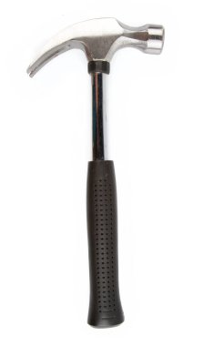 pençe beyaz zemin üzerine izole çekiç