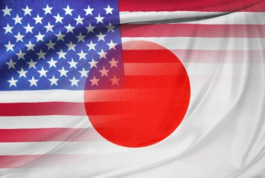 Amerikan ve Japon bayrakları birleşimi