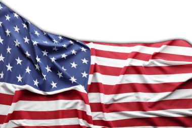 Beyaz arkaplanda Amerikan bayrağı