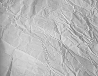 Kırışık beyaz kağıt doku arkaplanının yakın plan çekimi