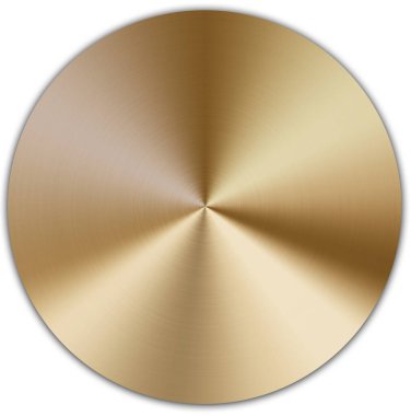 Parlak dairesel altın metal disk