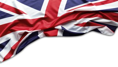 Beyaz arkaplanda Union Jack bayrağı