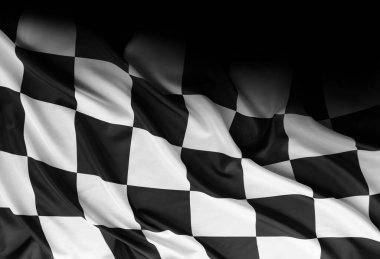 Siyah üzerine kareli yarış bayrağı