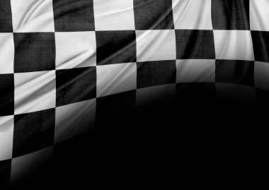 Siyah üzerine kareli yarış bayrağı