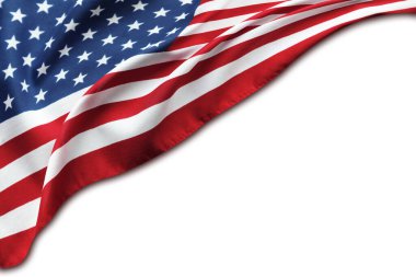 Sade arkaplanda Amerikan bayrağına yakın çekim