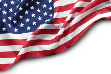 Sade arkaplanda Amerikan bayrağına yakın çekim
