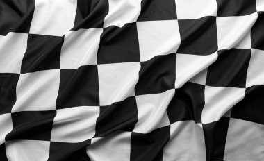 Damalı siyah beyaz yarış bayrağı