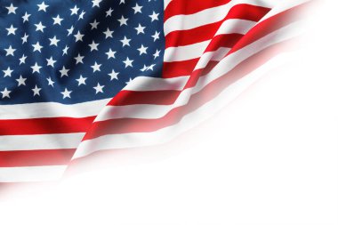 Sade arkaplanda Amerikan bayrağına yakın çekim