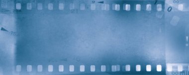 Film negatifleri mavi arka grubu çerçeveler