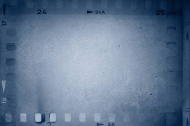 Film negatifleri mavi arka grubu çerçeveler