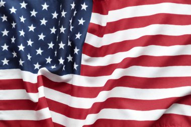 Dalgalanan Amerikan bayrağı yıldızları ve çizgileri