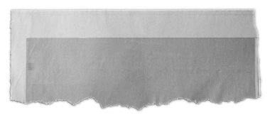 Yırtık kağıt üzerinde düz arka plan izole parçası