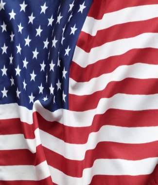 Dalgalanan Amerikan bayrağı yıldızları ve çizgileri