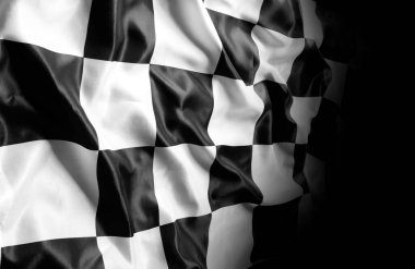 Siyah üzerine kareli yarış bayrağı