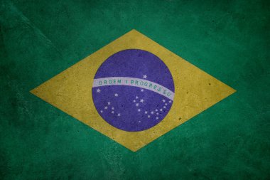 Grunge Brazilya bayrağına yakın plan