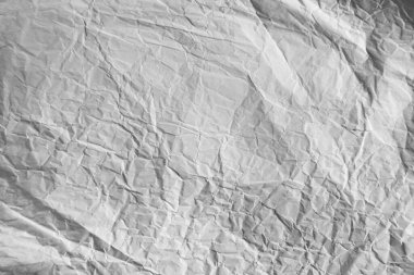 Kırışık beyaz kağıt doku arkaplanının yakın plan çekimi