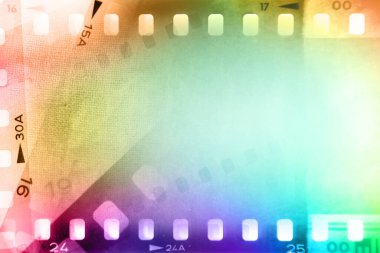 Renkli film negatif çerçeve arka planı