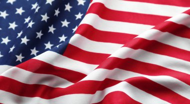 Dalgalanan Amerikan bayrağı yıldızları ve çizgileri