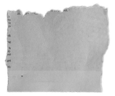 Yırtık kağıt üzerinde düz arka plan izole parçası