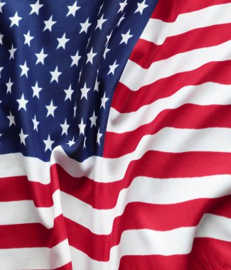 Dalgalanan Amerikan bayrağı yıldızları ve çizgileri