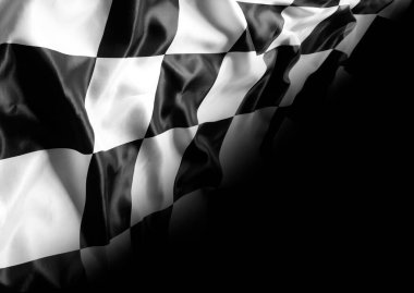 Siyah üzerine kareli yarış bayrağı