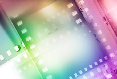 Renkli film negatif çerçeve arka planı