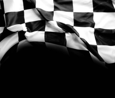 Siyah üzerine kareli yarış bayrağı