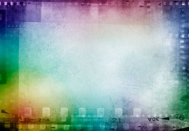 Renkli film negatif çerçeve arka planı