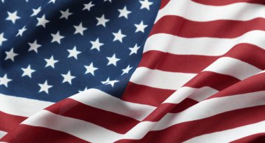 Dalgalanan Amerikan bayrağı yıldızları ve çizgileri