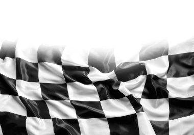 Beyaz üzerine siyah beyaz yarış bayrağı. Boşluğu kopyala