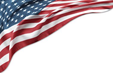 Sade arkaplanda Amerikan bayrağına yakın çekim