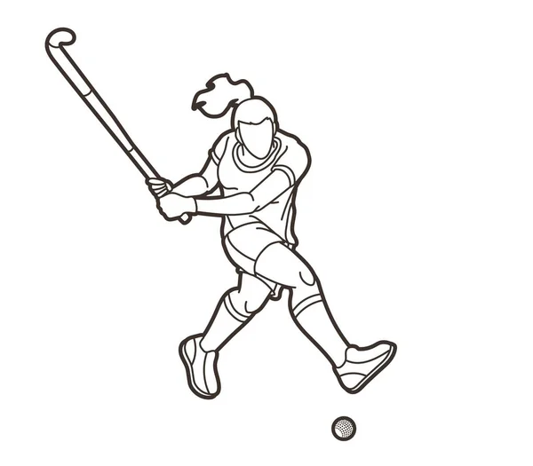jogador de esporte de hóquei em campo dos desenhos animados 11613344 Vetor  no Vecteezy