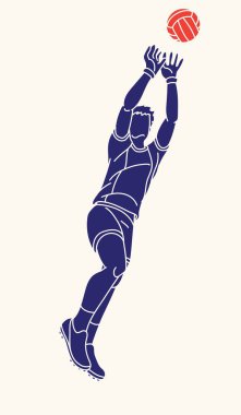 Gaelic Football Erkek Oyuncu Eylemi Çizgi Film Vektörü