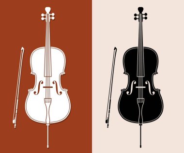 Viyolonsel Orkestrası Aracı Müzik Grafik Vektörü