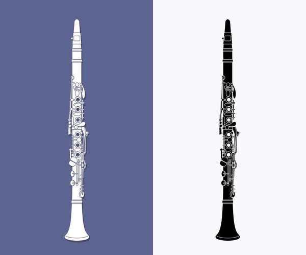 Clarinet Orchestra Instrument Cartoon Music Graphic Vector