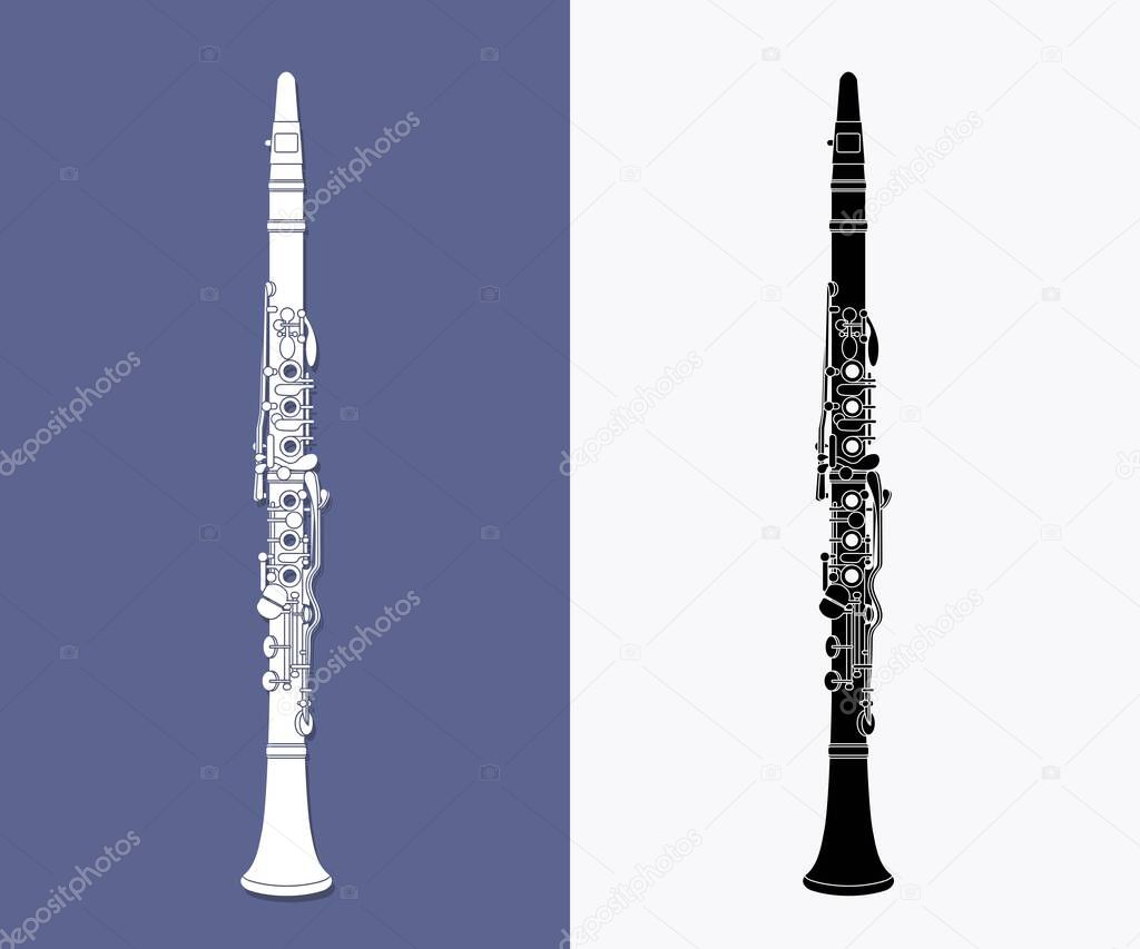 Clarinet Orchestra Instrument Cartoon Music Graphic Vector