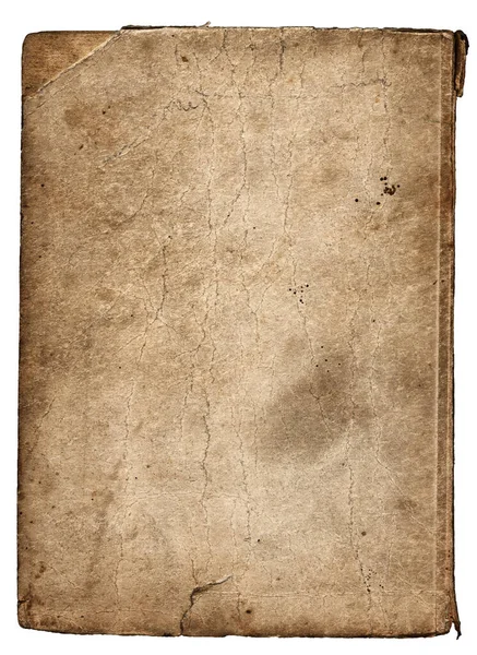 Yaşlanmış kitap kapağı, kirli doku grunge tasarımı beyaz arkaplanda izole edilmiş