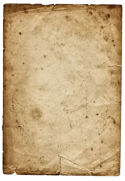 Beyaz arkaplanda izole edilmiş eski kağıt, kirli doku grunge tasarımı