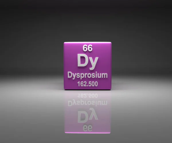 Würfel Mit Dysprosium Zahl Periodensystem Darstellung — Stockfoto