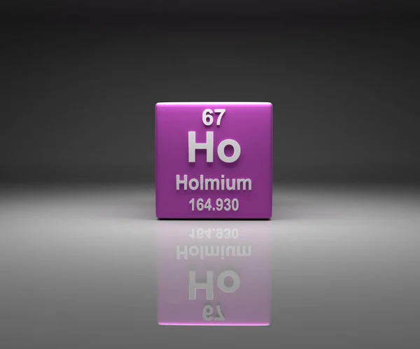 Cub Holmium Numărul Tabel Periodic Redare — Fotografie, imagine de stoc