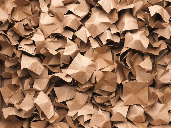 Ekologický Obalový Materiál Vyrobený Recyklovaného Papírového Odpadu Který Chrání Zboží — Stock fotografie