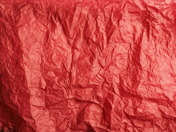 Wrinkled Red Recycling Paper Using Background Environmental Protection Resources Eco — Stock Photo, Image